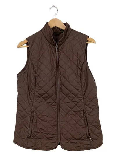 Eddie Bauer Steppweste Damen Gr. M Braun Gesteppt Polyester