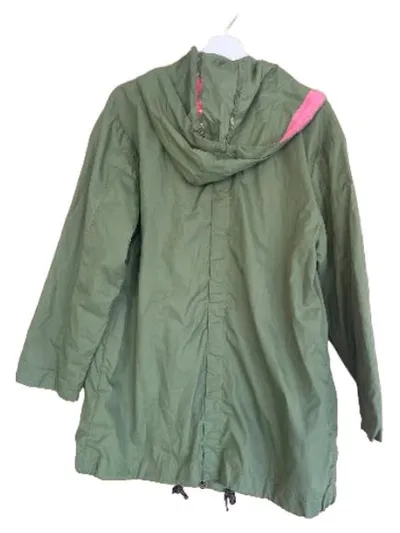 FIFTY FIVE Diesel Damen Parka Leichte Jacke Grün Kapuze Gr. S/36