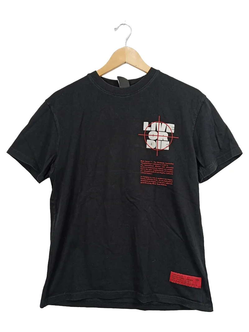 Black Squad Herren T-Shirt Live Or Die Gr. XS Schwarz Streetwear 1