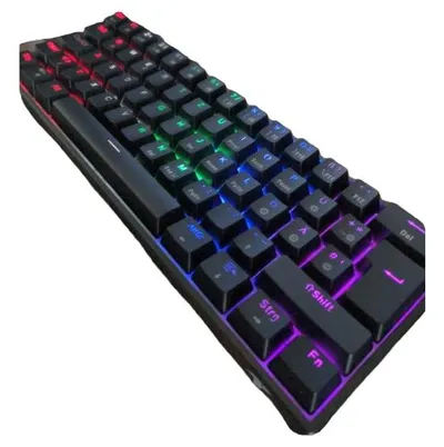 TECURS Mechanische Gaming Tastatur Kompakt RGB Beleuchtung Schwarz