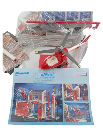 Playmobil 9462 Große Feuerwache mit Hubschrauber Spielfiguren-Set Mehrfarbig