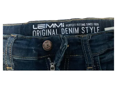 Lemmi Jeans Hose Kinder Gr. 140 Blau Regular Fit Denim Baumwolle