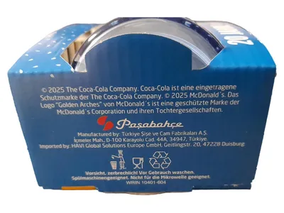 Coca-Cola Glas 20 Jahre McDonald's Nachtblau Sammelglas 400ml NEU OVP