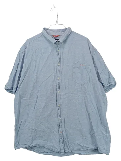 LERROS Herren Freizeithemd Kurzarm Leinen Baumwolle Blau Gr. 3XL