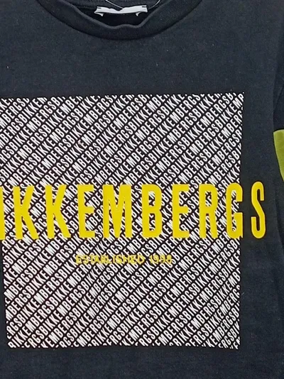 Bikkembergs Kinder Sweatshirt Pullover Gr. 140 Schwarz Logo-Print Baumwolle