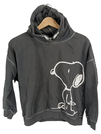 M&S Collection Kinder Kapuzenpullover Grau Tiermotiv Gr. 158 Baumwolle