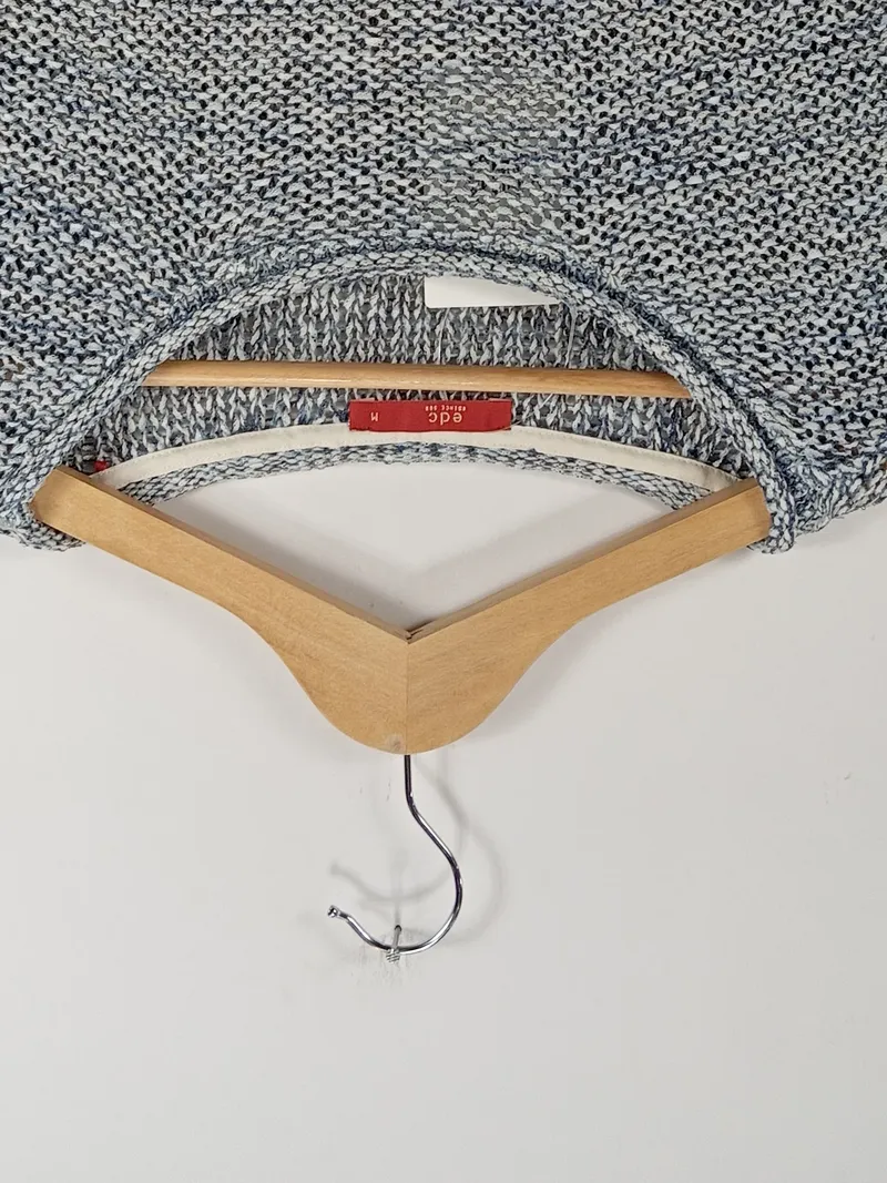 EDC by Esprit Damen Strickpullover Gr. M Blau Meliert Baumwolle 4