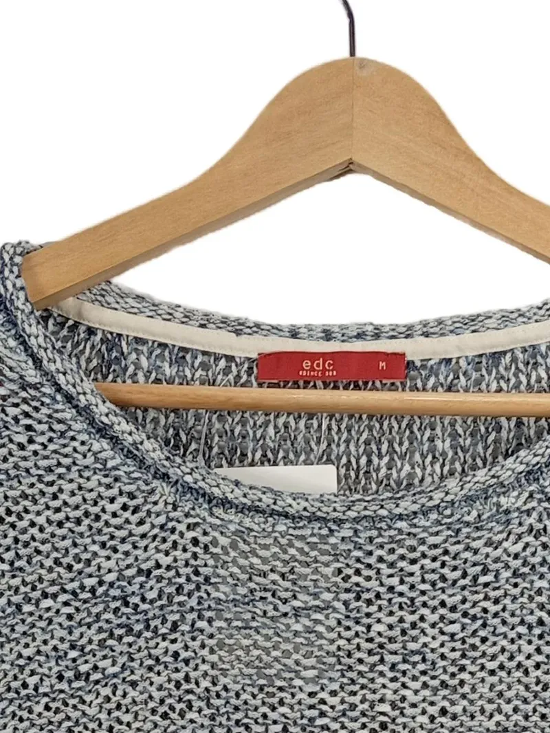 EDC by Esprit Damen Strickpullover Gr. M Blau Meliert Baumwolle 6