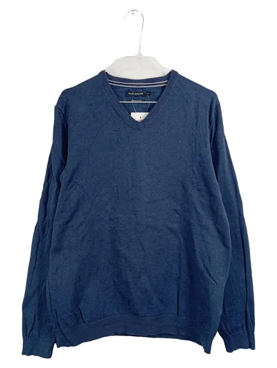 Paul Hunter Herren V-Ausschnitt Pullover Gr. M Blau Baumwolle