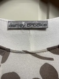 Ashley Brooke Damen Jerseykleid Blumenmuster Beige Gr. 40 Viskose 3