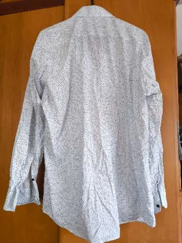 MARVELIS Business Hemd Herren Gr. 43 Body Fit Easy-Care Langarm Muster