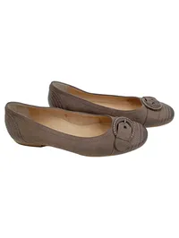 Paul Green Damen Ballerinas Leder Beige Schnalle Gr. 39,5 Klassisch 1