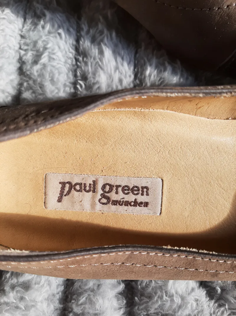 Paul Green Damen Ballerinas Leder Beige Schnalle Gr. 39,5 Klassisch 2