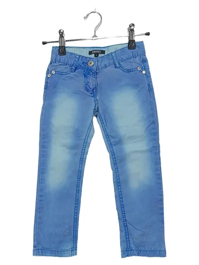 DKNY Mädchen Jeans Straight Leg Hose Blau Gr. 104 4 Jahre