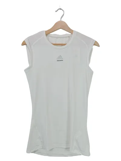Adidas Techfit Herren Sport Shirt Ärmellos Weiß Gr. M Kompression