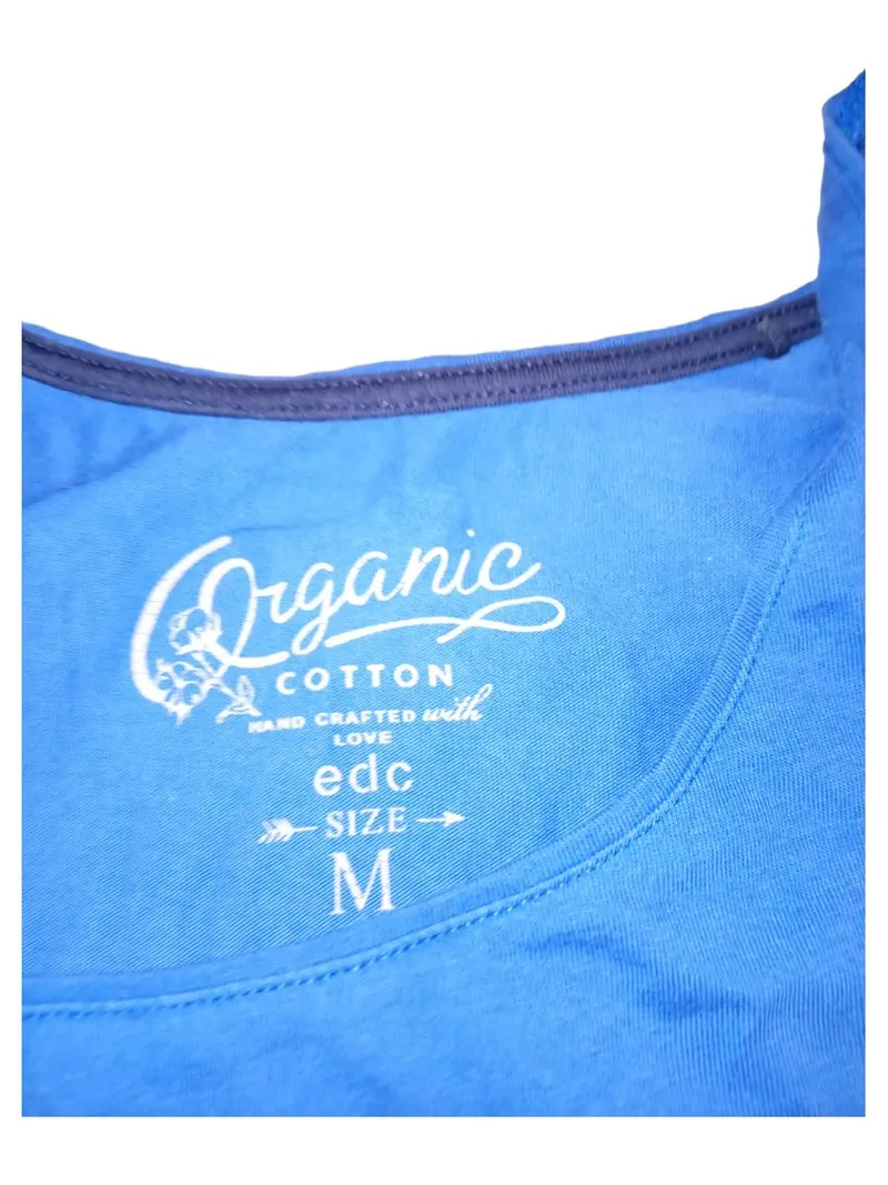 EDC by Esprit Damen Tanktop Gr. M Blau Bio-Baumwolle Basic Top 4