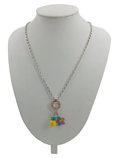 Thomas Sabo Charm Club Halskette Silber Ananas Blume Anhänger Damen