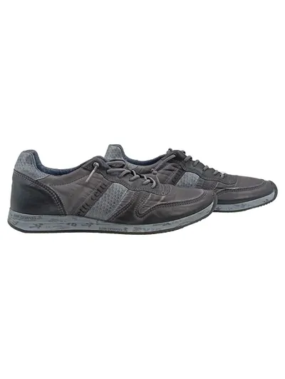 Cetti Herren Sneaker Low Leder Grau Gr. 39 Made in Spain Casual