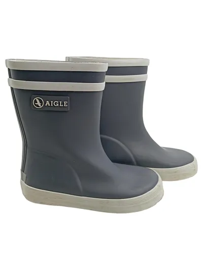 Aigle Baby Flac Gummistiefel Kinder Gr. 23 Grau Regenstiefel