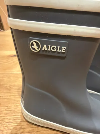 Aigle Baby Flac Gummistiefel Kinder Gr. 23 Grau Regenstiefel