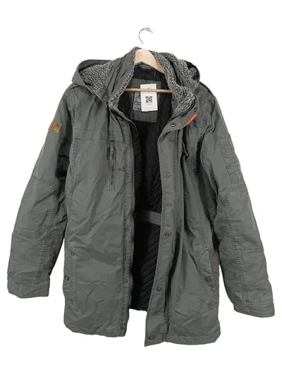 Southern Territory Herren Parka Winterjacke Kapuze Grau Gr. XXL