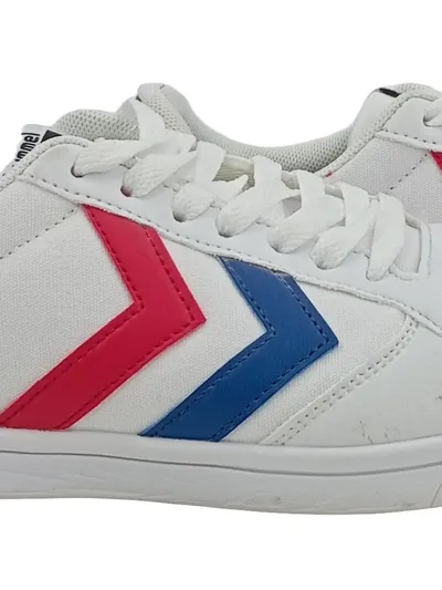 Hummel Sneaker Low Herren Gr. 40 Weiß Blau Rot Retro Freizeit