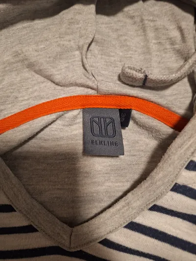 Elkline Kinder Kapuzenpullover Gr. 38 gestreift maritim blau weiß Baumwolle