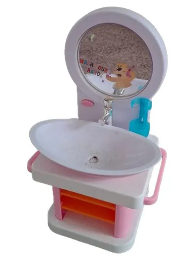 BABY born Waschbecken Spielzeug Zubehör Rosa mit Spiegel Seifenspender
