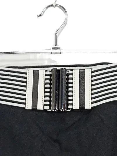 Comma Damen Bleistiftrock Gr. 36/S Schwarz Elegant Gürtel Business