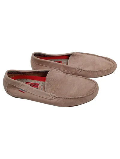 CallagHan Herren Slipper Mokassin Leder Beige Gr. 43 Made in Spain
