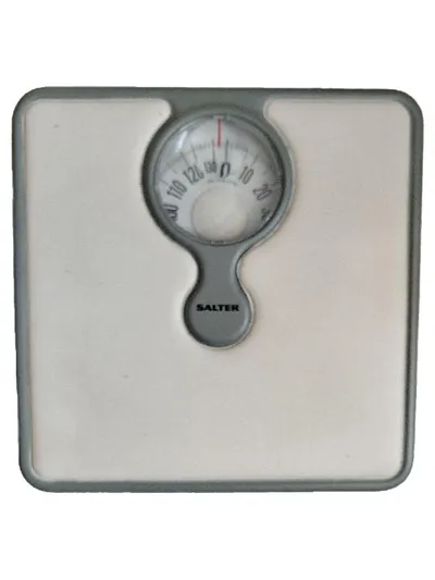 Salter Personenwaage Analog Mechanisch Weiß Grau Max 133kg Badwaage