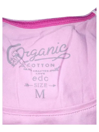 edc by Esprit Damen Tanktop Gr. M Rosa Bio-Baumwolle Basic Top