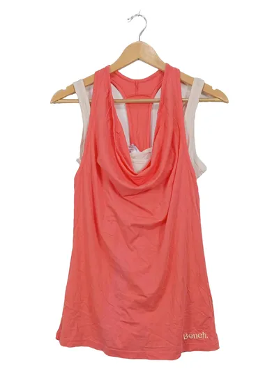 Bench Damen Sport Top Tanktop Gr. S Rosa 2-lagig Racerback