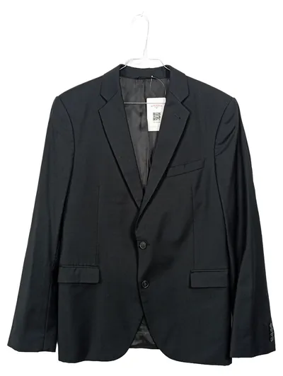 CINQUE Herren Sakko Gr. 50 Schwarz Business Wolle Blazer Jackett