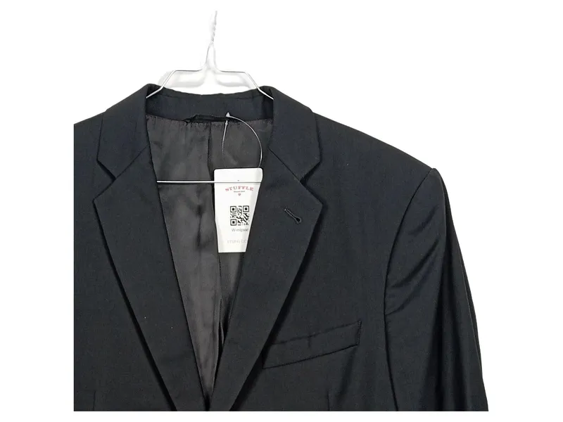 CINQUE Herren Sakko Gr. 50 Schwarz Business Wolle Blazer Jackett 3