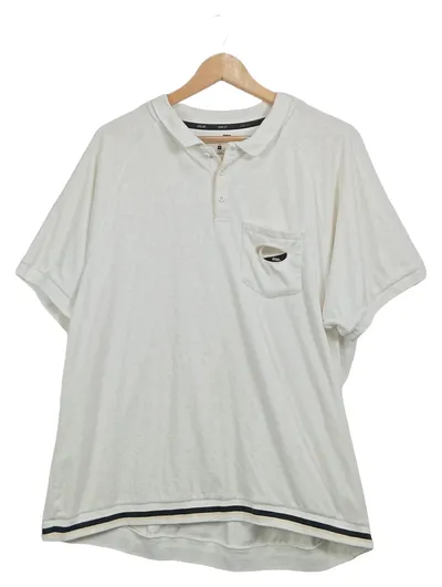 Nike SB Poloshirt Herren Gr. 52 XL Weiß Kurzarm Sport Freizeit Baumwolle