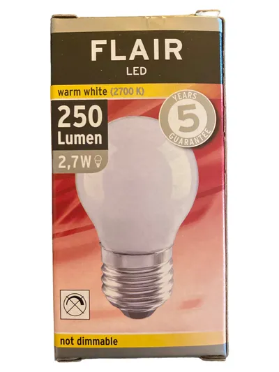 FLAIR 6739592 LED Leuchtmittel E27 2,7W 250lm 2700K warmweiß