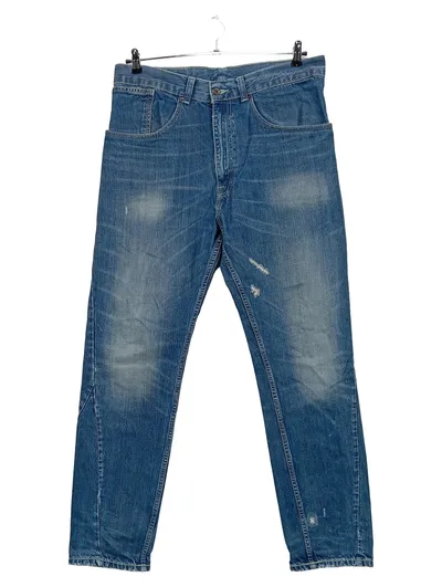 EVISU x Puma Jeans Herren W36 Regular Fit Denim Used Look Blau