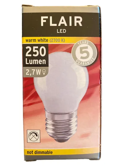 FLAIR 6739592 LED Leuchtmittel E27 2,7W 250lm 2700K warmweiß