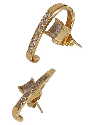 Paul Valentine Ohrstecker Damen Gold Zirkonia Ear Cuff Creole Elegant