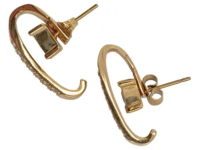 Paul Valentine Ohrstecker Damen Gold Zirkonia Ear Cuff Creole Elegant