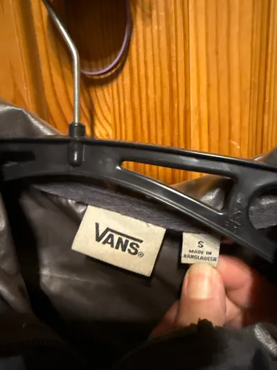 Vans Anorak Jacke Herren Gr. S Grau Schwarz Kapuze Windbreaker