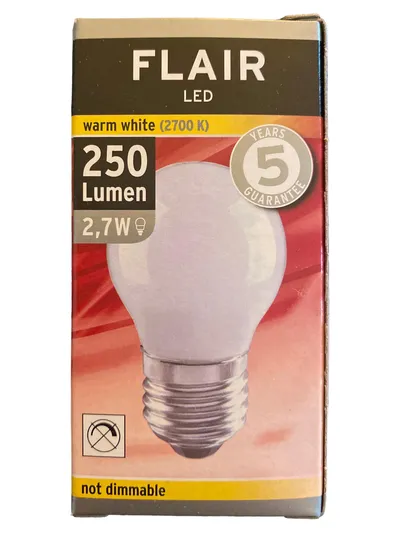 FLAIR 6739592 LED Leuchtmittel E27 2,7W 250lm 2700K warmweiß