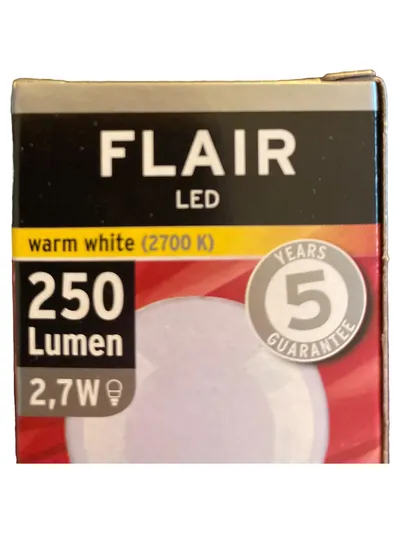 FLAIR 6739592 LED Leuchtmittel E27 2,7W 250lm 2700K warmweiß