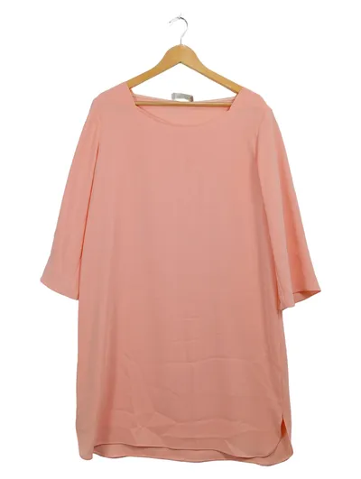 Minx Damen Freizeitkleid Gr. 46 Rosa Lachs Tunika Midi Oversize