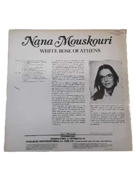 Nana Mouskouri White Rose of Athens Vinyl LP Sung in German Contour 2