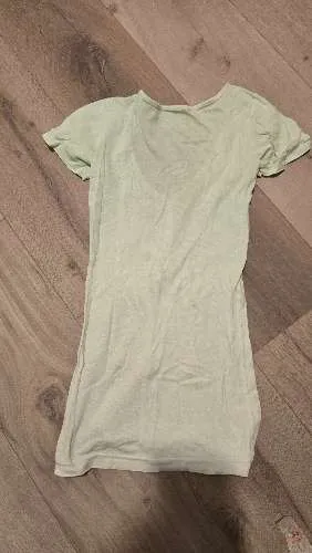 Herrlicher Damen T-Shirt Henley V-Ausschnitt Gr. S Mintgrün Baumwolle