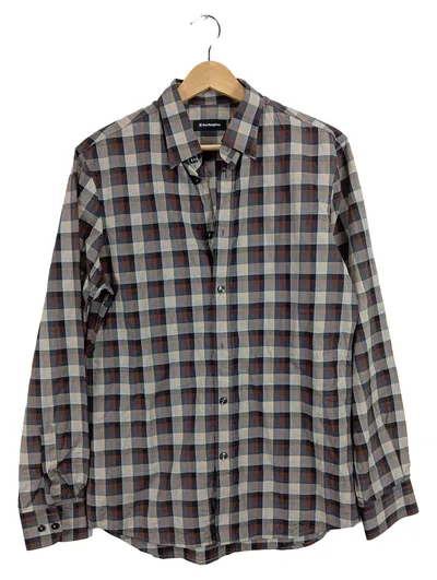 Burlington Herren Freizeithemd Kariert Langarm Baumwolle Gr. 38 M Mehrfarbig