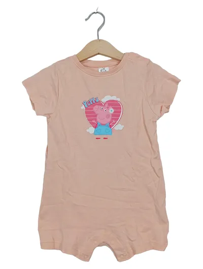 Peppa Pig Baby Strampler Mädchen Gr. 86/92 Rosa Kurzarm Baumwolle