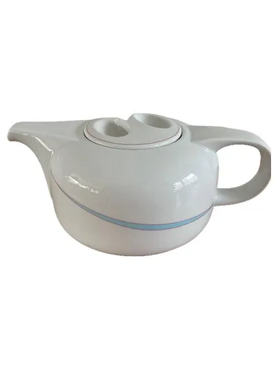 Arzberg Teekanne Porzellan Weiß Klassisch 15x9cm
